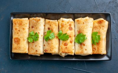 Crèpe roulée au poulet